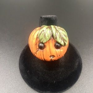 Jack o lantern pumpkin ring adjustable